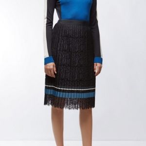 HUGO BOSS Pleated Lace Skirt, Size 8